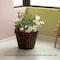 Gardenised Rustic Wooden Whiskey Barrel Planter with Durable Medal Handles and Drainage Hole - Large QI003236.L - alternate 6